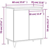 vidaXL Komoda boja hrasta sonome 60 x 35 x 70 cm od konstruiranog drva | shoptok.hr