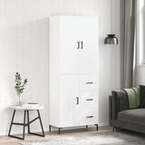  Visoka komoda bijela 69,5x34x180 cm konstruirano drvo | shoptok.hr