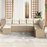  Set sofe s jastukom s pohranom 8 pcs Bež i Bijela poliratan | shoptok.hr