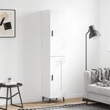 The Living Store Visoka omara visok sijaj bela 34,5x34x180 cm inženirski les - Visoka Omara, (21430561) Cene