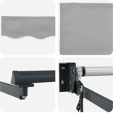  Automatska uvlačiva tenda svijetlo siva 400x300 cm | shoptok.hr