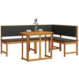  3-delni vrtni bistro set s blazinami iz trdega akacijevega lesa, (22015563) | Shoptok.si