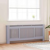 vidaXL Pokrov radiatorja 2 pcs Siva 205x20.5x81.5cm Konstruiran les Cene