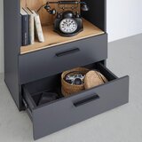 Mömax regal cadix, antracit, barva hrasta | Shoptok.si