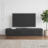 TV ormar s ladicama Crna 147 x 34,5 x 27 cm Konstruirano drvo | Eponuda.com