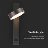  LED zidno usmereno svetlo sa USB portom LED/8W/230V 3000K | Eponuda.com
