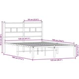 vidaXL Metalni okvir kreveta bez madraca boja hrasta sonome 120x190 cm | shoptok.hr