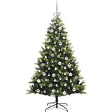 vidaXL Umjetna zložljiva božična jelka 300 LED Zelena 180 cm PVC in PE | Shoptok.si