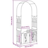  Vrtni Luk Jednobojno Crna 102 x 50 x 218 cm | shoptok.hr