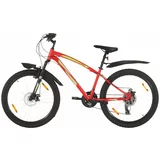 vidaXL brdski bicikl 21 brzina kotači od 26 " okvir od 36 cm crveni