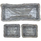  Saksija košarica s pohranom 3 pcs Siva Kubu Ratan | Eponuda.com