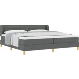  Krevet s oprugama i madracem tamno siva 200x200 cm tkanina | shoptok.hr