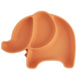 Orion Narančasti silikonski dječji tanjur 18x23 cm Elephant – | shoptok.hr