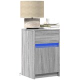 Furnova Nočna omarica z LED lučkami siva sonoma inženirski les, (21927890) | Shoptok.si