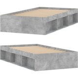  Posteljni okvir betonsko siv 100x200 cm | Shoptok.si