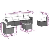  7-dijelni set vrtnih sofa od poliratana s jastucima bež | shoptok.hr