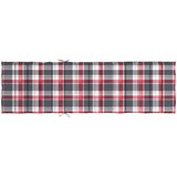  Jastuk za ležaljku crveni karirani 200x50x3 cm tkanina Oxford | shoptok.hr