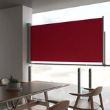 vidaXL Zložljiva stranska tenda za teraso 120x300 cm rdeča Cene
