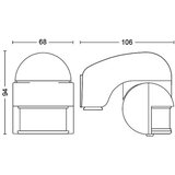 Philips 1747687PN - spoljašnji senzor pokreta virginia IP44, sivi | Eponuda.com