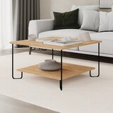 Marckeric Mizica z mizno ploščo v hrastovem dekorju v naravni barvi 80x80 cm Tonka – | Shoptok.si