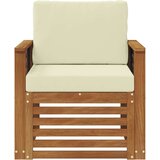  Set vanjskih sofa s jastukom Prirodna 71 x 63 x 73 cm - Prirodna boja i krem prikladno za stan | shoptok.hr