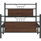 vidaXL Posteljni okvir brez vzmetnice hrast 100x200 cm inženirski les | Shoptok.si