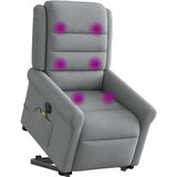Maison Chic Električni masažni naslanjač - Relax naslanjač s funkcijo vstajanja svetlo siv, (22062099) | Shoptok.si