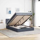  Otomanski krevet s madracem tamnosivi 140x190 cm baršunasti | shoptok.hr