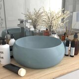  Luksuzni okrugli umivaonik mat svjetloplavi 40x15 cm keramički | shoptok.hr