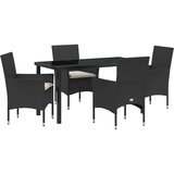  Vrtni set za objed 5 kom. Crna poliratan | shoptok.hr