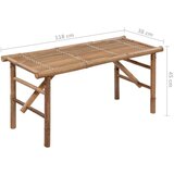  Sklopiva vrtna klupa s jastukom 118 cm od bambusa | shoptok.hr