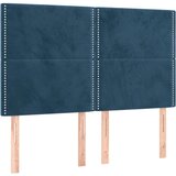 Maison Chic Posteljno vzglavje - Vzglavna omarica 4 kosa temno moder 72x5x78/88 cm žamet, (22077380) Cene