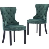 Maison Chic Jedilni stoli - Vzorci stoli 2 kosa temno zelen žamet A65, (22032283) | Shoptok.si