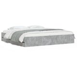 Furnova Posteljni okvir s predali betonsko siv 180x200cm inženirski les, (21933904) | Shoptok.si