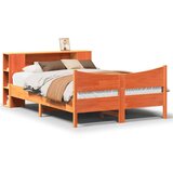 vidaXL Posteljni okvir brez vzmetnice voščeno rjav 160x200 cm borovina | Shoptok.si