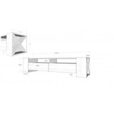  Sosruko - walnut, white walnutwhite tv stand | Eponuda.com