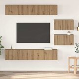 vidaXL Set TV omar 6 pcs artisan hrast 80 x 30 x 30 cm Srednja | Shoptok.si