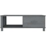 vidaXL Klubska mizica temno siva 100x55x35 cm trdna borovina | Shoptok.si
