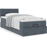 vidaXL otomanski okvir kreveta s madraca tamnosivi 80x200cm baršunasti | shoptok.hr