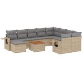  11-dijelni set vrtnih sofa s jastucima bež od poliratana | shoptok.hr