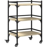 Furnova Kuhinjski voziček sonoma hrast 50x35x75,5 cm inženirski les, (21951306) | Shoptok.si