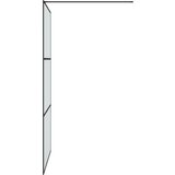 Pregrada za tuš crna 115 x 195 cm s mutnim staklom ESG | shoptok.hr