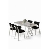 Hanah home trpezarijski set, 5 dijelova, crni Slike