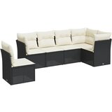  The Living Store Vrtna sedežna garnitura 6-delna z blazinami črna poli ratan - Vrtna Sedežna Garniture, (21455422) | Shoptok.si