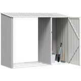 Vrtno spremište za drva sivo 245 x 98 x 159 cm pocinčani čelik | shoptok.hr