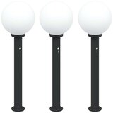 vidaXL Stupić za svjetlo sa senzorom 3 kom 80 cm crne IP44 | shoptok.hr