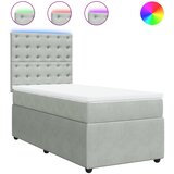 vidaXL Box spring krevet s madracem svjetlosivi 80 x 200 cm baršunasti | shoptok.hr