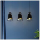 Eglo Austell viseća lampa 3xE27, 76,5 cm, crna/zlatna, 49448 | shoptok.hr