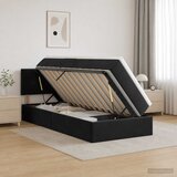 Krevet s od storage s uzglavljem Crna 100 x 200 cm Baršun Cijene