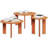  Kava Stol 3 pcs Vosak smeđa Masivna borovina | Eponuda.com